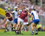 3 September 2017; Joe Canning of Galway in action against, from left, Shane Fives and Philip Mahony of Waterford during the GAA Hurling All-Ireland Senior Championship Final match between Galway and Waterford at Croke Park in Dublin. Photo by Eóin Noonan/Sportsfile