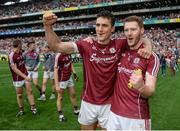 3 September 2017; Galway players DaithÌ Burke, left, and John Hanbury, right, celebrate following their side's victory during the GAA Hurling All-Ireland Senior Championship Final match between Galway and Waterford at Croke Park in Dublin. Photo by Seb Daly/Sportsfile