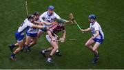 3 September 2017; Cathal Mannion of Galway in action against Waterford players, left to right, Darragh Fives, Jamie Barron, Austin Gleeson, and Kieran Bennett during the GAA Hurling All-Ireland Senior Championship Final match between Galway and Waterford at Croke Park in Dublin. Photo by Daire Brennan/Sportsfile