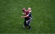 3 September 2017; Galway manager Mícheál Donoghue celebrates with with son Niall after the GAA Hurling All-Ireland Senior Championship Final match between Galway and Waterford at Croke Park in Dublin. Photo by Daire Brennan/Sportsfile