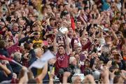 3 September 2017; Galway captain David Burke lifts the Liam MacCarthy cup after the GAA Hurling All-Ireland Senior Championship Final match between Galway and Waterford at Croke Park in Dublin. Photo by Piaras Ó Mídheach/Sportsfile