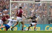 3 September 2017; Galway goalkeeper Colm Callanan is beaten for the second Waterford goal during the GAA Hurling All-Ireland Senior Championship Final match between Galway and Waterford at Croke Park in Dublin. Photo by Piaras Ó Mídheach/Sportsfile