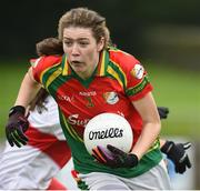 3 September 2017; Amy Dooley of Carlow in action against Derry during the TG4 Ladies Football All Ireland Junior Championship Semi-Final match between Carlow and Derry at Lannleire in Dunleer, Co Louth. Photo by Matt Browne/Sportsfile
