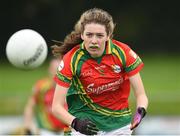 3 September 2017; Amy Dooley of Carlow during the TG4 Ladies Football All Ireland Junior Championship Semi-Final match between Carlow and Derry at Lannleire in Dunleer, Co Louth. Photo by Matt Browne/Sportsfile