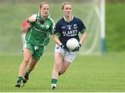 3 September 2017; Shauna Hamilton of Fermanagh in action against Lisa Cafferkey of London during the TG4 Ladies Football All Ireland Junior Championship Semi-Final match between Fermanagh and London at Lannleire in Dunleer, Co Louth. Photo by Matt Browne/Sportsfile