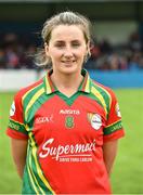 3 September 2017; Sinead Ruth captain of Carlow before the TG4 Ladies Football All Ireland Junior Championship Semi-Final match between Carlow and Derry at Lannleire in Dunleer, Co Louth. Photo by Matt Browne/Sportsfile