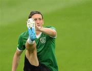 9 June 2012; Republic of Ireland's Keith Andrews in action during squad training ahead of their opening UEFA EURO 2012, Group C, game against Croatia on Sunday. Republic of Ireland EURO2012 Squad Training, Municipal Stadium Poznan, Poznan, Poland. Picture credit: David Maher / SPORTSFILE