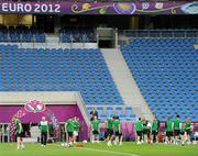 9 June 2012; A general view during Republic of Ireland squad training ahead of their opening UEFA EURO 2012, Group C, game against Croatia on Sunday. Republic of Ireland EURO2012 Squad Training, Municipal Stadium Poznan, Poznan, Poland. Picture credit: David Maher / SPORTSFILE