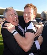 9 June 2012; The Sligo County Board Chairman Cyril Feehily celebrates with Charlie Harrison after the game. Connacht GAA Football Senior Championship, Semi-Final, Galway v Sligo, Pearse Stadium, Galway. Picture credit: Ray McManus / SPORTSFILE