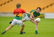 10 June 2012; Shane McAnarney, Meath, in action against Padraig Murphy, Carlow. Leinster GAA Football Senior Championship, Quarter-Final, Meath v Carlow, O'Connor Park, Tullamore, Co. Offaly. Picture credit: Barry Cregg / SPORTSFILE