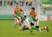 10 June 2012; Joe Sheridan, Meath, is fouled by Conor Lawlor, Carlow. Leinster GAA Football Senior Championship, Quarter-Final, Meath v Carlow, O'Connor Park, Tullamore, Co. Offaly. Picture credit: Barry Cregg / SPORTSFILE