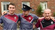 4 September 2017; Galway hurlers Conor Cooney, left, Joe Canning and Galway manager Micheál Donoghue during the All-Ireland Hurling Champions visit to Our Lady's Children's Hospital in Crumlin, Dublin. Photo by Piaras Ó Mídheach/Sportsfile
