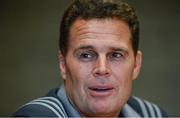 4 September 2017; Munster director of rugby Rassie Erasmus speaking to media during a Munster Rugby Squad Press Conference at University of Limerick in Limerick. Photo by Eóin Noonan/Sportsfile