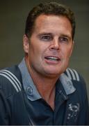 4 September 2017; Munster director of rugby Rassie Erasmus speaking to media during a Munster Rugby Squad Press Conference at University of Limerick in Limerick. Photo by Eóin Noonan/Sportsfile