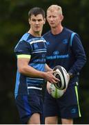 4 September 2017; Jonathan Sexton of Leinster, left, alongside Leinster head coach Leo Cullen during squad training at the UCD in Belfield, Dublin. Photo by David Fitzgerald/Sportsfile