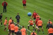 4 September 2017; Munster players during a game of football tennis ahead of Munster rugby squad training at the University of Limerick in Limerick. Photo by Eóin Noonan/Sportsfile