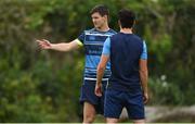 4 September 2017; Jonathan Sexton, left, and Joey Carbery of Leinster during squad training at the UCD in Belfield, Dublin. Photo by David Fitzgerald/Sportsfile