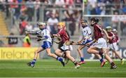 3 September 2017; Jack Breen of Paddock National School, Portlaoise, Co Laois, representing Waterford, in action against Ronan Courtney of St. Mary's National School, Edgeworthstown, Co Longford, representing Galway, during the INTO Cumann na mBunscol GAA Respect Exhibition Go Games at Galway v Waterford - GAA Hurling All-Ireland Senior Championship Final at Croke Park in Dublin. Photo by Seb Daly/Sportsfile