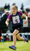 19 August 2017; Erin Shannon of Magheracloone, Co Monaghan, competing in the Girls U10 and O8 60m Hurdles event during day 1 of the Aldi Community Games August Festival 2017 at the National Sports Campus in Dublin. Photo by Sam Barnes/Sportsfile