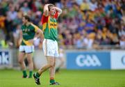 10 June 2012; Padraig Murphy, Carlow, after the final whistle. Leinster GAA Football Senior Championship, Quarter-Final, Meath v Carlow, O'Connor Park, Tullamore, Co. Offaly. Picture credit: Matt Browne / SPORTSFILE