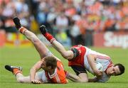 10 June 2012; Colm Cavanagh, Tyrone, in action against Kieran Toner, Armagh. Ulster GAA Football Senior Championship, Quarter-Final, Armagh v Tyrone, Morgan Athletic Grounds, Armagh. Picture credit: Brian Lawless / SPORTSFILE