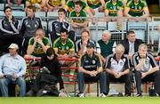 10 June 2012; Kerry manager Jack O'Connor, along with selectors Ger O'Keeffe, Diarmuid Murphy, and players Bryan Sheehan, Kieran Donaghy and Paul Galvin watch the final moments of the game.  Munster GAA Football Senior Championship, Semi-Final, Cork v Kerry, Pairc Ui Chaoimh, Cork. Picture credit: Brendan Moran / SPORTSFILE