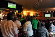 10 June 2012; Republic of Ireland supporters watch the EURO2012, Group C, game between the Republic of Ireland and Croatia in Bolands Bar, Hacketstown, Co. Carlow. Picture credit: Matt Browne / SPORTSFILE