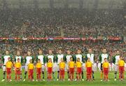 10 June 2012; The Republic of Ireland team line up before the start of the game against Croatia. EURO2012, Group C, Republic of Ireland v Croatia, Municipal Stadium Poznan, Poznan, Poland. Picture credit: David Maher / SPORTSFILE