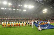10 June 2012; The Republic of Ireland team line up before the start of the game against Croatia. EURO2012, Group C, Republic of Ireland v Croatia, Municipal Stadium Poznan, Poznan, Poland. Picture credit: David Maher / SPORTSFILE