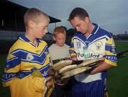 29 August 2002; David Fitzgerald signs autographs for supporters during a Clare hurling press night prior to their All-Ireland Hurling Final against Kilkenny. Photo by Ray McManus/Sportsfile