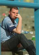 1 September 2002; A disconsolate Dublin supporter sits on Hill 16 following the Bank of Ireland All-Ireland Senior Football Championship Semi-Final match between Armagh and Dublin at Croke Park in Dublin. Photo by Ray McManus/Sportsfile