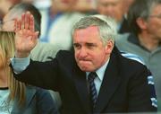 1 September 2002; An Taoiseach Bertie Ahern T.D. during the Bank of Ireland All-Ireland Senior Football Championship Semi-Final match between Armagh and Dublin at Croke Park in Dublin. Photo by Ray McManus/Sportsfile