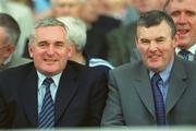 1 September 2002; An Taoiseach Bertie Ahern T.D. with GAA President Sean McCague during the Bank of Ireland All-Ireland Senior Football Championship Semi-Final match between Armagh and Dublin at Croke Park in Dublin. Photo by Ray McManus/Sportsfile