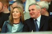 1 September 2002; An Taoiseach Bertie Ahern T.D. with daughter Georgina during the Bank of Ireland All-Ireland Senior Football Championship Semi-Final match between Armagh and Dublin at Croke Park in Dublin. Photo by Ray McManus/Sportsfile