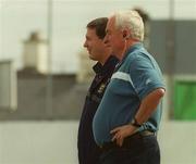 23 August 2002; Munster head coach Alan Gaffney, right, and assistant coach Brian Hickey prior to the pre-season friendly match between Connacht and Munster at the Sportsground in Galway. Photo by Matt Browne/Sportsfile