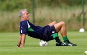 3 September 2002; Manager Mick McCarthy during a Republic of Ireland training session at the AUL Complex in Clonshaugh, Dublin. Photo by Damien Eagers/Sportsfile
