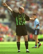 1 September 2002; Referee Michael Collins during the Bank of Ireland All-Ireland Senior Football Championship Semi-Final match between Armagh and Dublin at Croke Park in Dublin. Photo by Brian Lawless/Sportsfile
