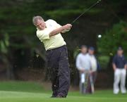 5 September 2002; Matt Donohue of Portumna Golf Club plays his second shot to the 15th green during the Bulmers Junior Cup at Galway Golf Club in Galway. Photo by Ray McManus/Sportsfile