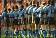 1 September 2002; The Dublin team take part in the pre-match parade prior to the Bank of Ireland All-Ireland Senior Football Championship Semi-Final match between Armagh and Dublin at Croke Park in Dublin. Photo by Damien Eagers/Sportsfile