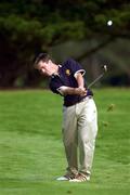 5 September 2002; Tim Rice of Limerick Golf Club plays his second shot to the 15th hole during the Bulmers Senior Cup Final at Galway Golf Club in Galway. Photo by Ray McManus/Sportsfile