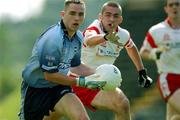 7 September 2002; Declan Lally of Dublin in action against Joe McMahon of Tyrone during the All-Ireland U21 Football Semi-Final match between Dublin and Tyrone at Breffni Park in Cavan. Photo by Damien Eagers/Sportsfile