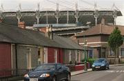 1 September 2002; A general view of the residential area surrounding Croke Park prior to the Bank of Ireland All-Ireland Senior Football Championship Semi-Final match between Armagh and Dublin at Croke Park in Dublin. Photo by Damien Eagers/Sportsfile