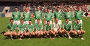 25 August 2002; The Limerick team prior to the All-Ireland U21 Hurling Championship Semi-Final match between Antrim and Limerick at Parnell Park in Dublin. Photo by Aoife Rice/Sportsfile