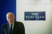 20 August 2002; Mr Raymond Rooney, Senior Steward of The Turf Club, at the announcement of The Turf Club's wide range of new initiatives at the Merrion Hotel in Dublin. Photo by Aoife Rice/Sportsfile