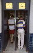 18 August 2002; Supporters enter turnstiles prior to the Guinness All-Ireland Senior Hurling Championship Semi-Final match between Kilkenny and Tipperary at Croke Park in Dublin. Photo by Ray McManus/Sportsfile