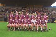 24 August 2002; The Galwaty team prior to the All-Ireland U21 Hurling Championship Semi-Final match between Galway and Wexford at Semple Stadium in Thurles, Tipperary. Photo by Damien Eagers/Sportsfile