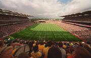 8 September 2002; A general view of Croke Park, with the Hogan Stand on the left, and the Cusack Stand on the right, during the Guinness All-Ireland Senior Hurling Championship Final match between Kilkenny and Clare at Croke Park in Dublin. Photo by Brendan Moran/Sportsfile