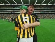 8 September 2002; Kilkenny's Richard Mullally and manager Brian Cody celebrate after the final whistle of the Guinness All-Ireland Senior Hurling Championship Final match between Kilkenny and Clare at Croke Park in Dublin. Photo by Brendan Moran/Sportsfile