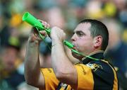 8 September 2002; A Kilkenny supporter during the Guinness All-Ireland Senior Hurling Championship Final match between Kilkenny and Clare at Croke Park in Dublin. Photo by Damien Eagers/Sportsfile