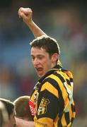 8 September 2002; Kilkenny's Mark Comerford celebrates after victory in the final of the Guinness All-Ireland Senior Hurling Championship Final match between Kilkenny and Clare at Croke Park in Dublin. Photo by Brian Lawless/Sportsfile